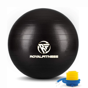 Piłka gimnastyczna do ćwiczeń Joga pilates fitness RoyalFitness 65 cm - Czarny