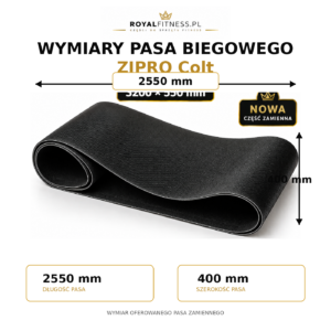 Nowy pas biegowy do bieżni ZIPRO Colt 2550 × 400 mm
