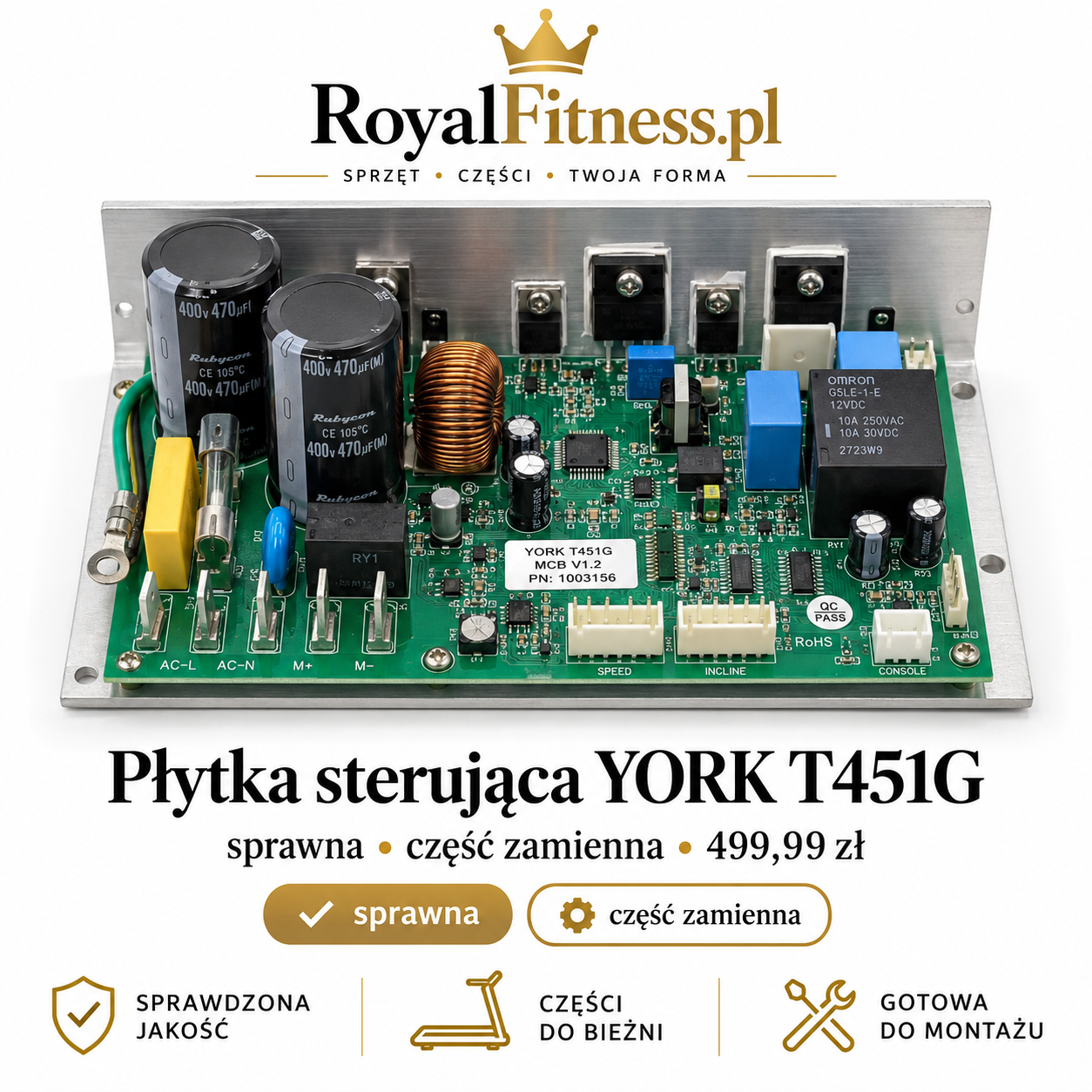 Płytka sterująca do bieżni YORK T451G Płytka sterująca do bieżni YORK T451G