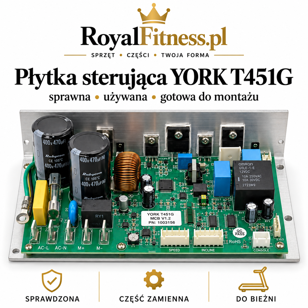 Płytka sterująca do bieżni YORK T451G Płytka sterująca do bieżni YORK T451G