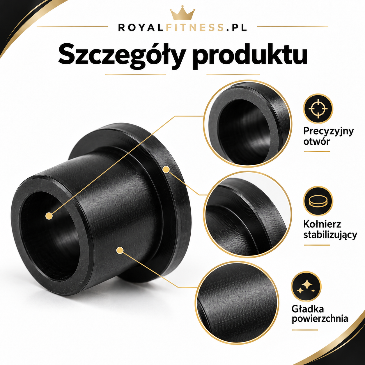 Szczegóły tulei do orbitreka ZIPRO Szczegóły tulei plastikowej do orbitreka ZIPRO 24 × 20 × 16,1 mm