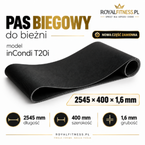 Pas biegowy do bieżni inSPORTline inCondi T20i 2545 × 400 × 1,6 mm