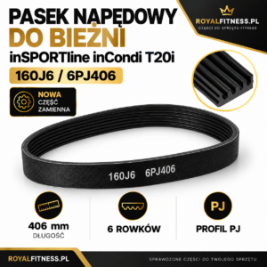 Oznaczenie paska napędowego 160J6 6PJ406 inSPORTline inCondi T20i