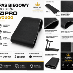 Pełny pas biegowy do bieżni ZIPRO Yougo 2100 × 385 mm
