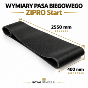 Wymiary pasa biegowego ZIPRO Start 2550 × 400 mm