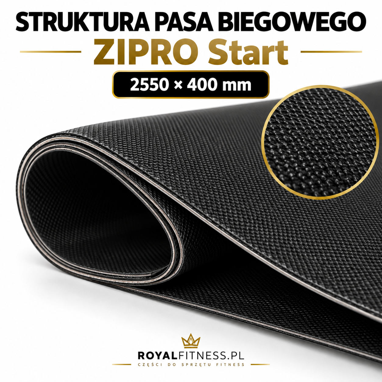 Struktura pasa biegowego ZIPRO Start Struktura powierzchni pasa biegowego ZIPRO Start