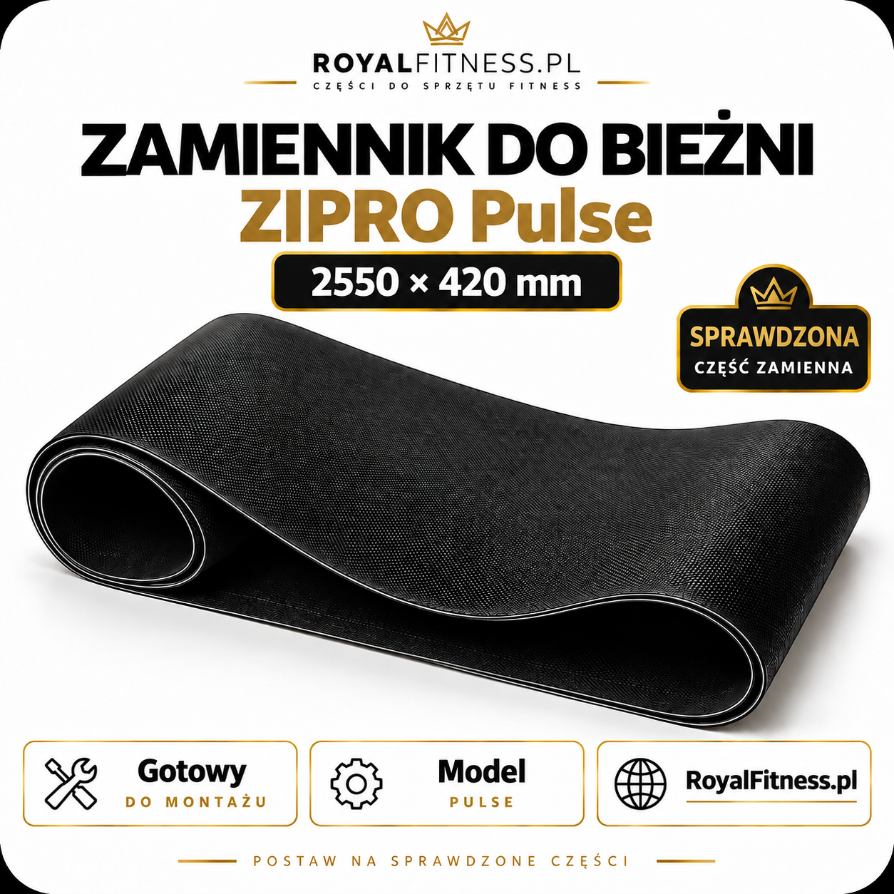 Pas ZIPRO Pulse RoyalFitness Pas biegowy ZIPRO Pulse – część zamienna RoyalFitness
