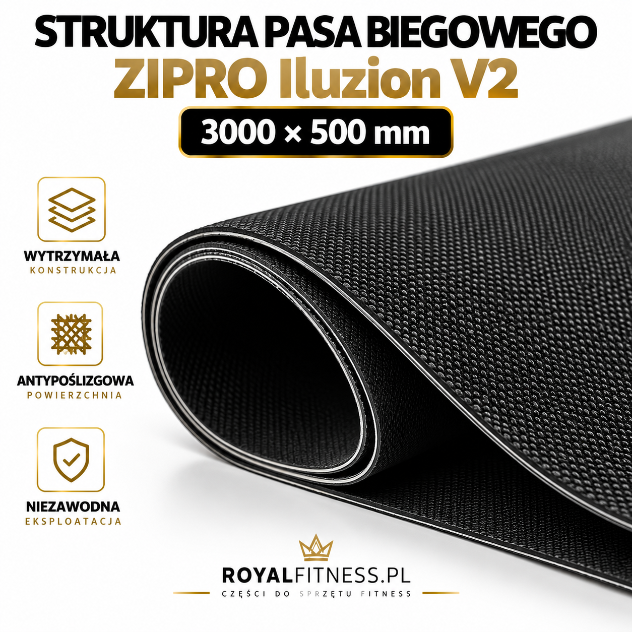 Struktura pasa biegowego ZIPRO Iluzion V Struktura powierzchni pasa biegowego ZIPRO Iluzion V2