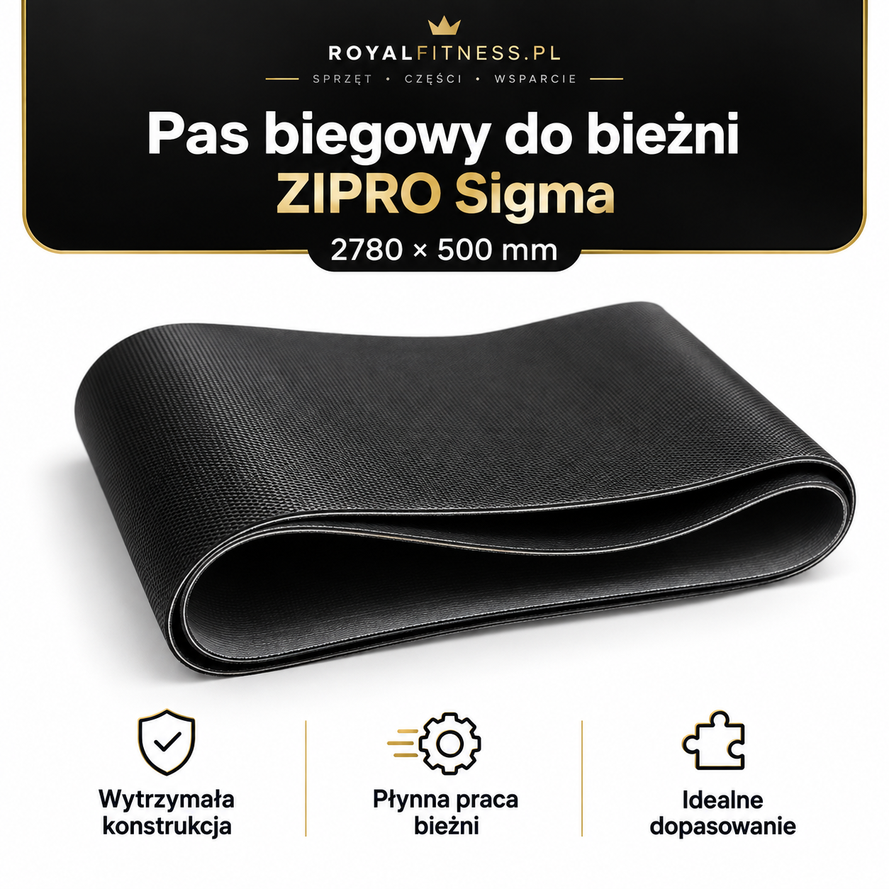 Pas biegowy ZIPRO Sigma 2780 × 500 mm Pas biegowy do bieżni ZIPRO Sigma 2780 × 500 mm