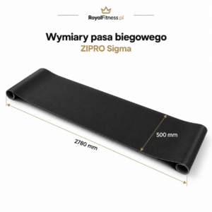 Wymiary pasa biegowego ZIPRO Sigma 2780 × 500 mm