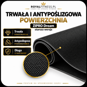 Pas do starszej wersji bieżni ZIPRO Dream 3080 × 530 mm