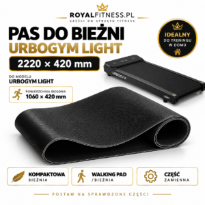 Wymiary pasa biegowego Urbogym LIGHT 2220 × 420 mm