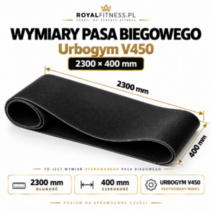 Wymiary pasa biegowego Urbogym V450 2300 × 400 mm