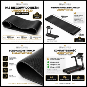 Powierzchnia pasa biegowego do Urbogym V520