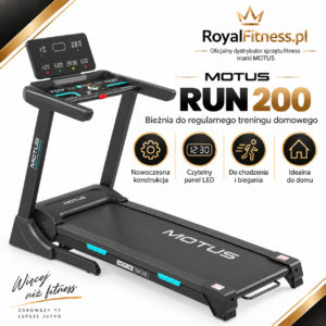 Bieżnia MOTUS RUN 200 — plansza parametrów