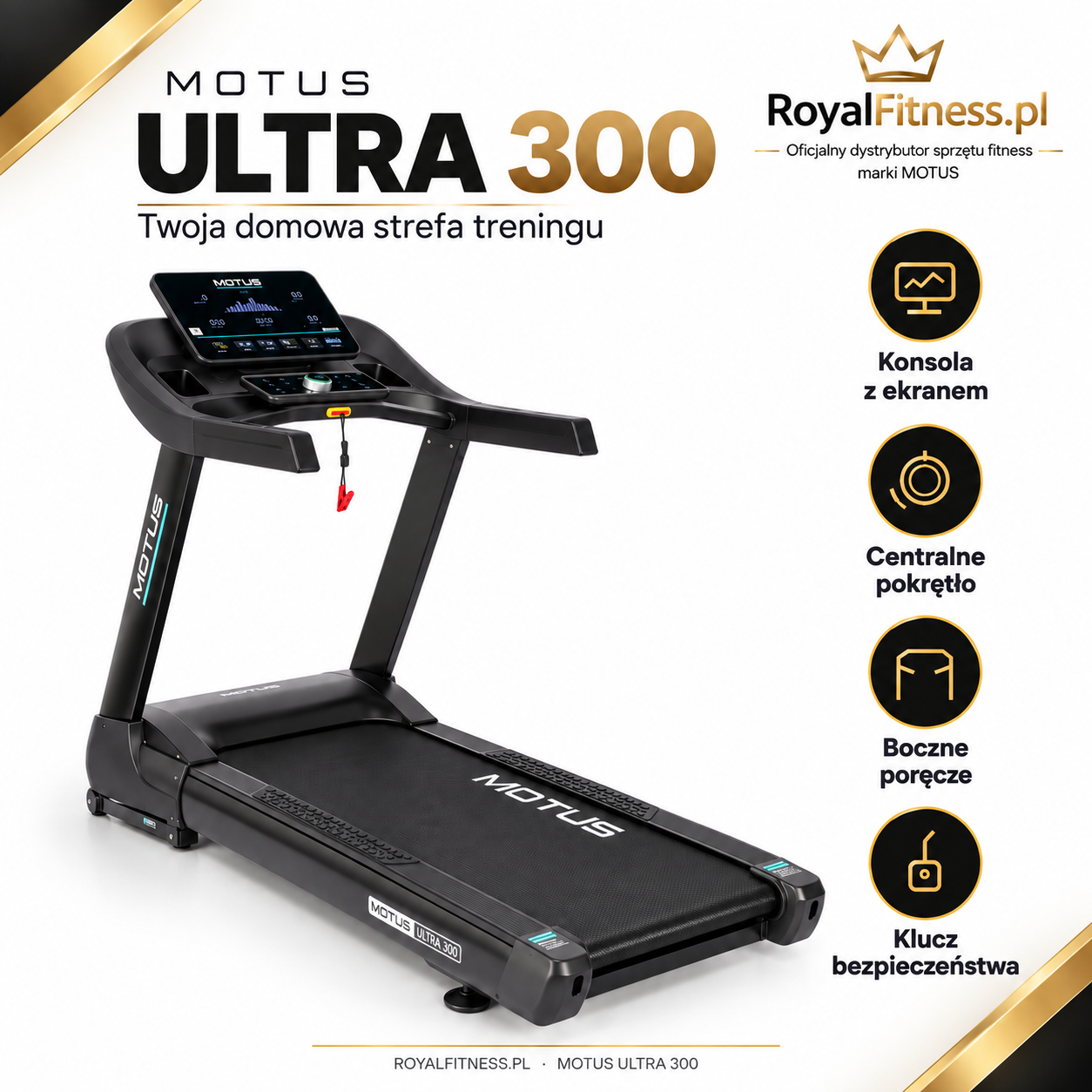 MOTUS ULTRA 300 – Prezentacja modelu | RoyalFitness Bieżnia MOTUS ULTRA 300 — prezentacja modelu