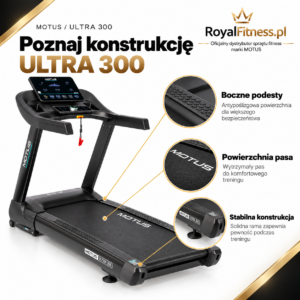 Bieżnia MOTUS ULTRA 300 — konstrukcja i podesty