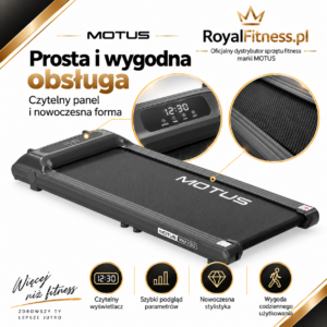 Bieżnia MOTUS WALK FOLD — panel i obsługa